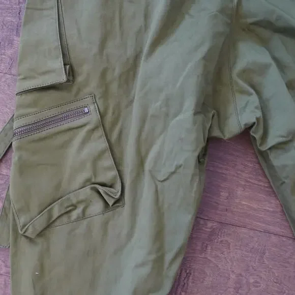 NWT Jonny Cota Studio CARGO OVERALLS IN GREEN Unisex Size XS